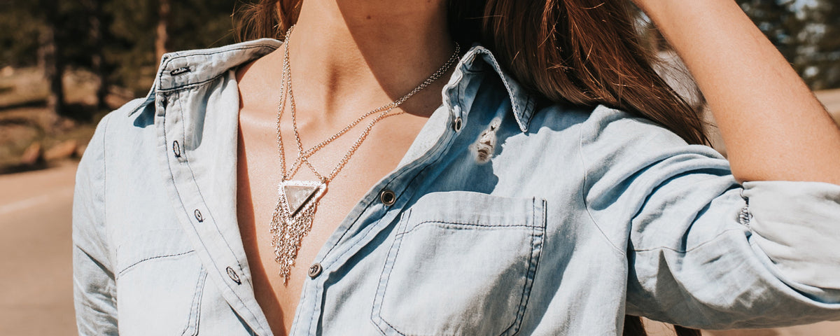 Shop Handmade Quartz Crystal Jewelry ~ Necklaces, Bracelets, Earrings, Rings & more by Designer Sarah Lewis.