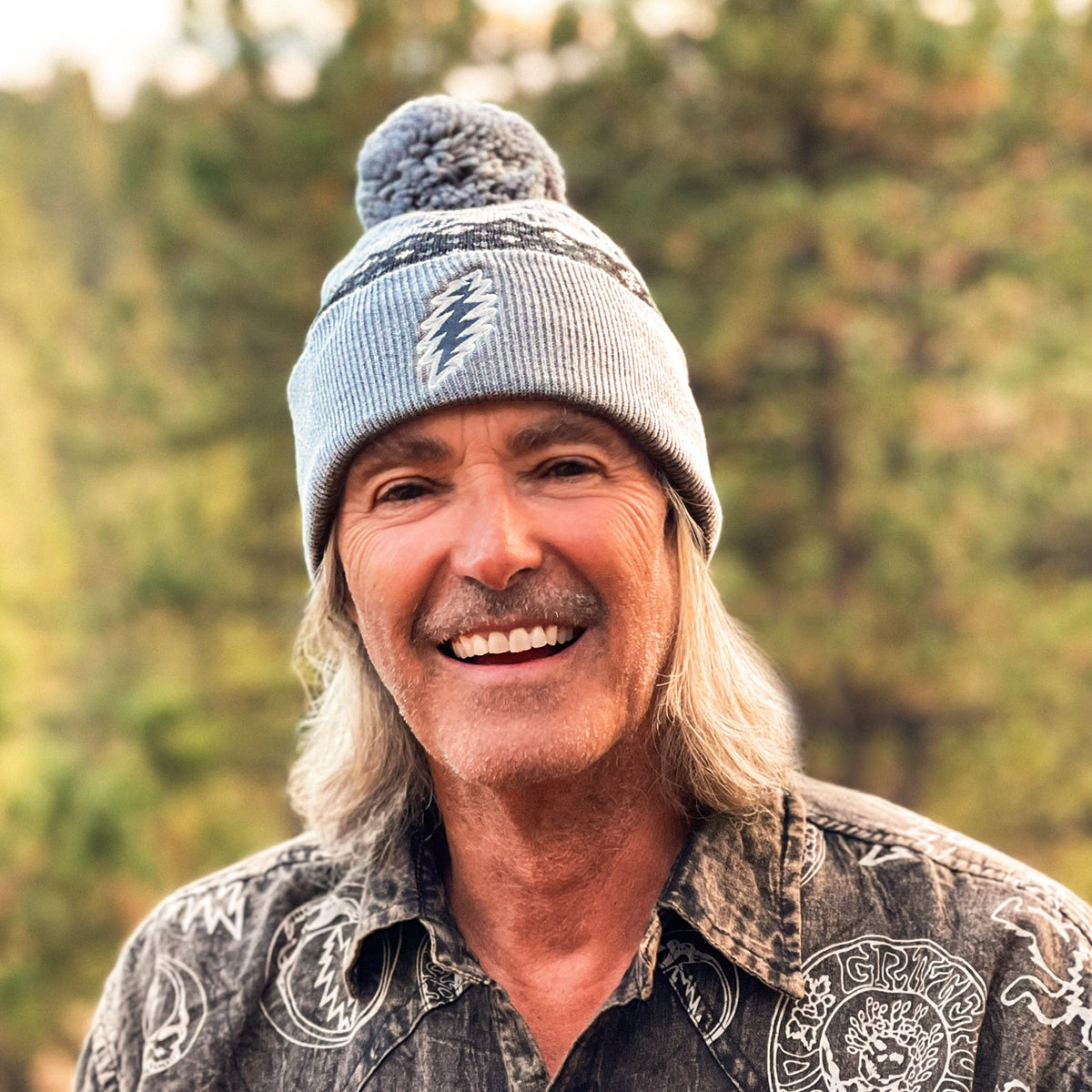Pom-Pom Bolt Beanie - Touch Of Grey