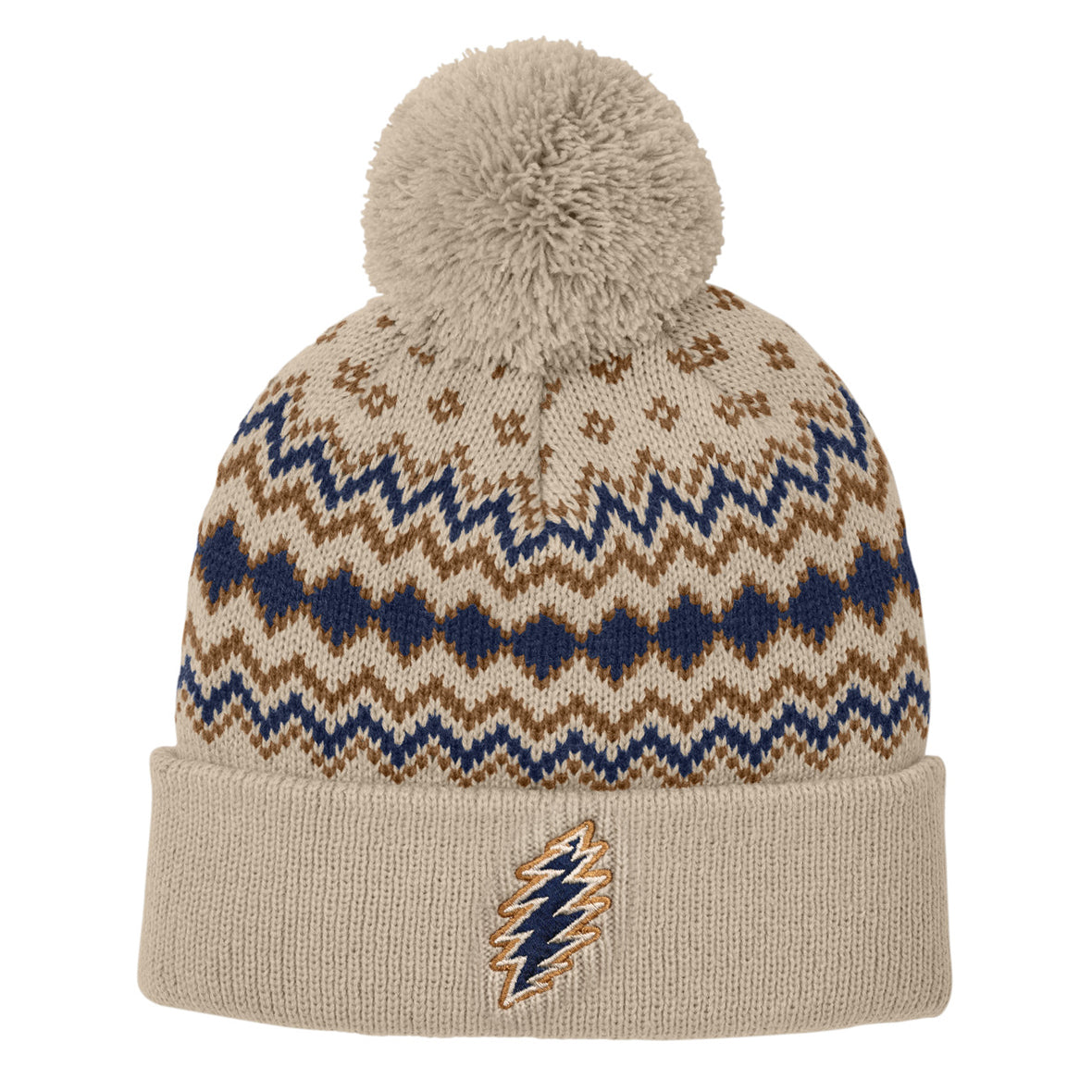Pom-Pom Bolt Beanie - Aspen