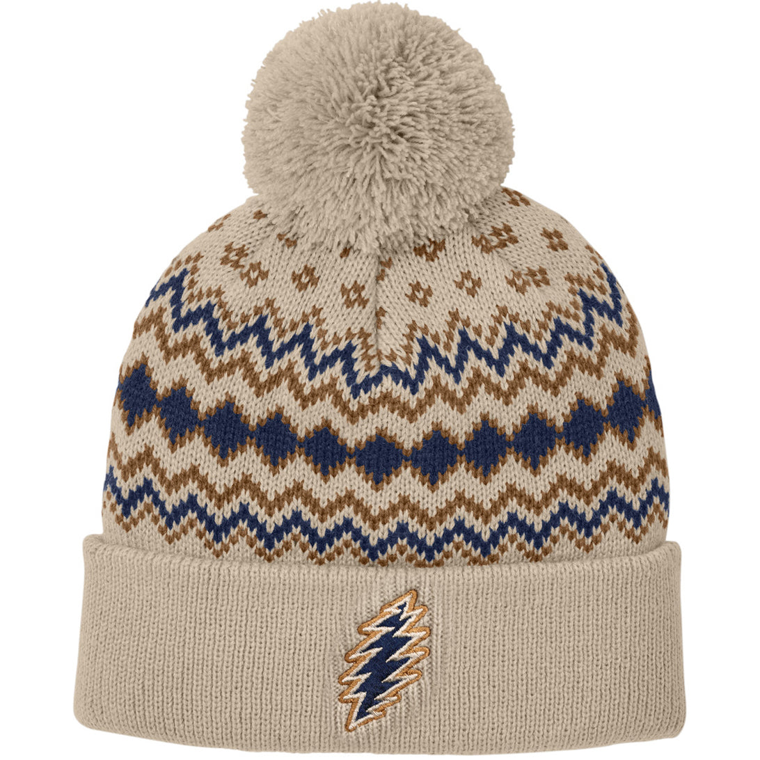 Grateful Dead Pom-Pom Lightning Bolt Beanie - Aspen
