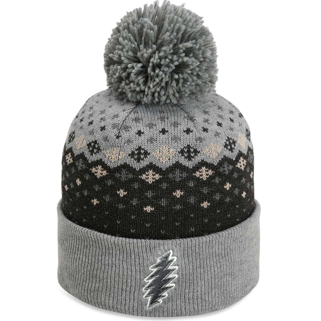 Grateful Dead Pom-Pom Lightning Bolt Beanie - Touch Of Grey