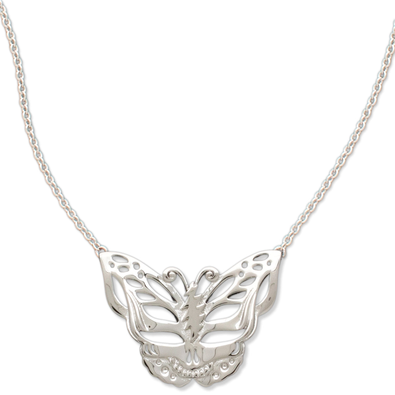 Steal Your Face Butterfly Necklace | Silver