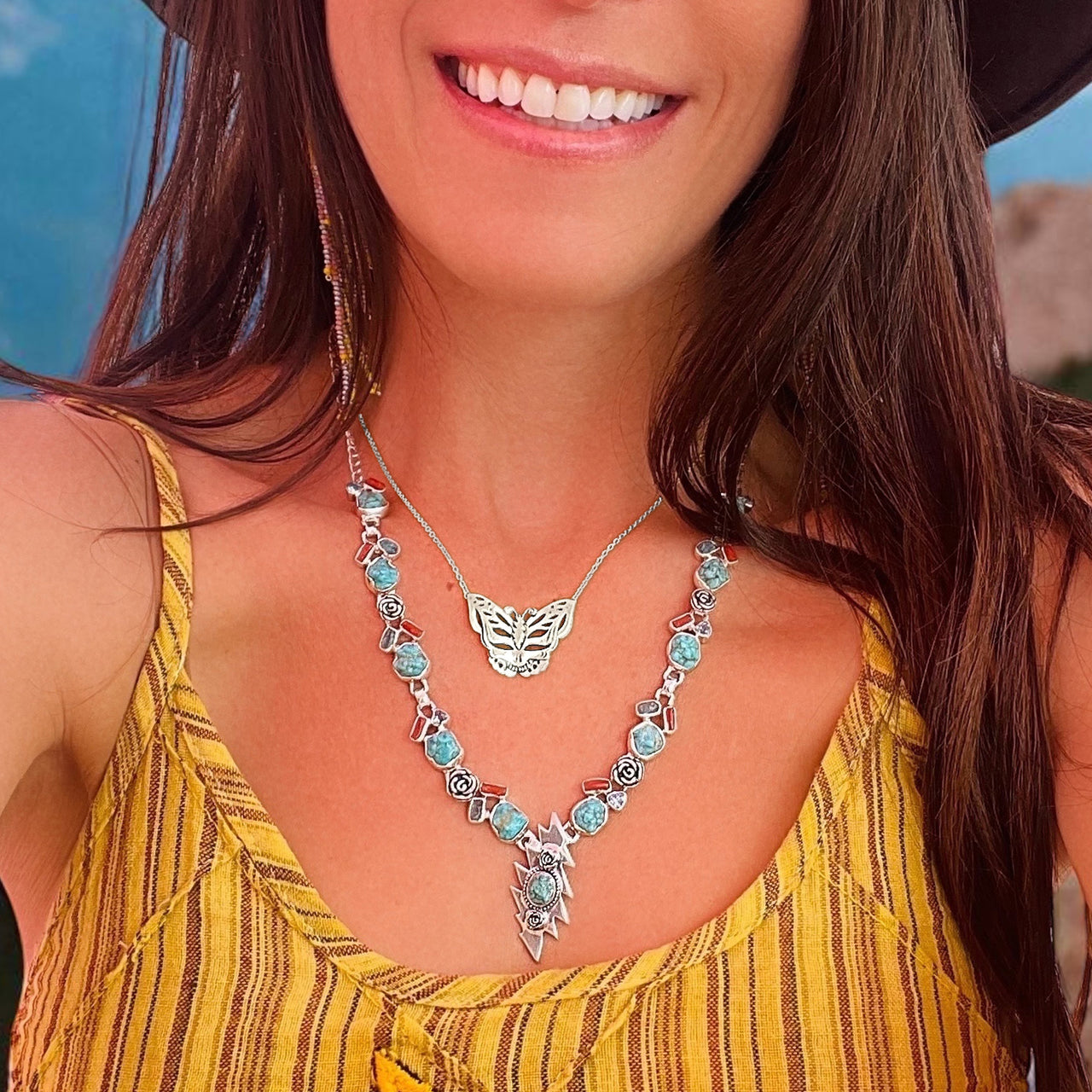 Steal Your Face Butterfly Necklace | Silver