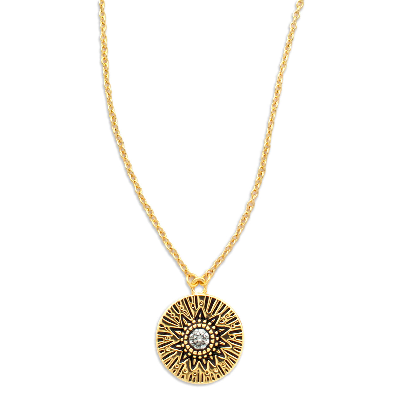 Circles Around the Sun Birthstone Necklace | Gold