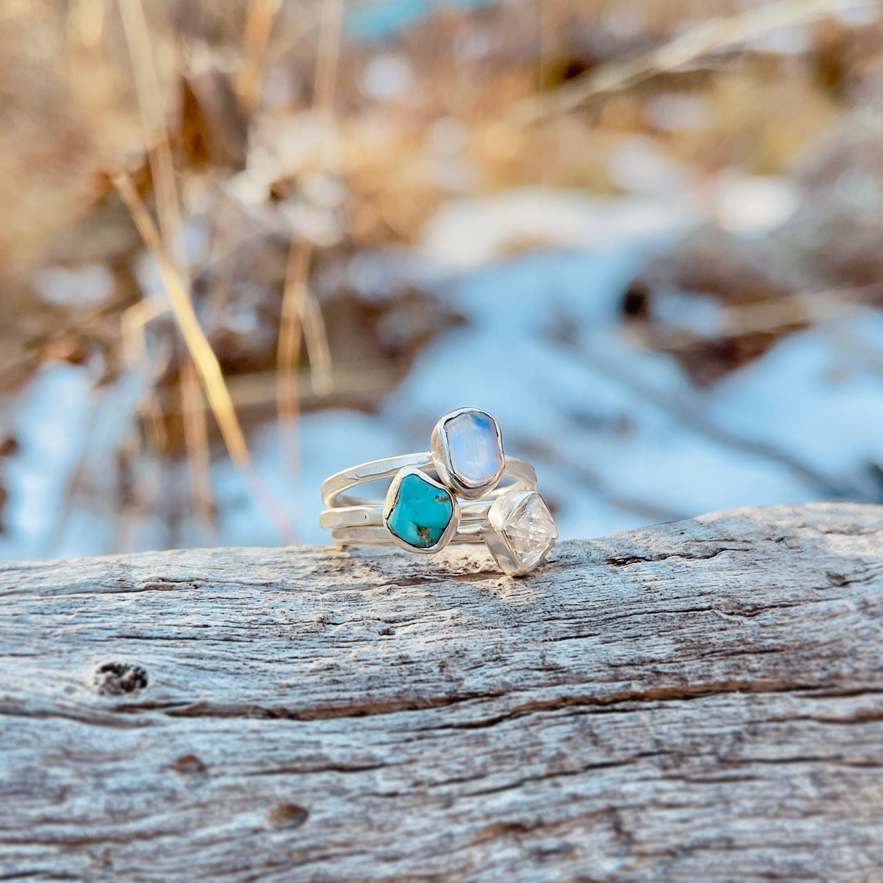 Stone Stacking Rings Set | River