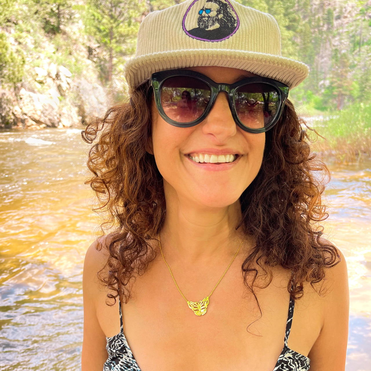 Steal Your Face Butterfly Necklace | Gold