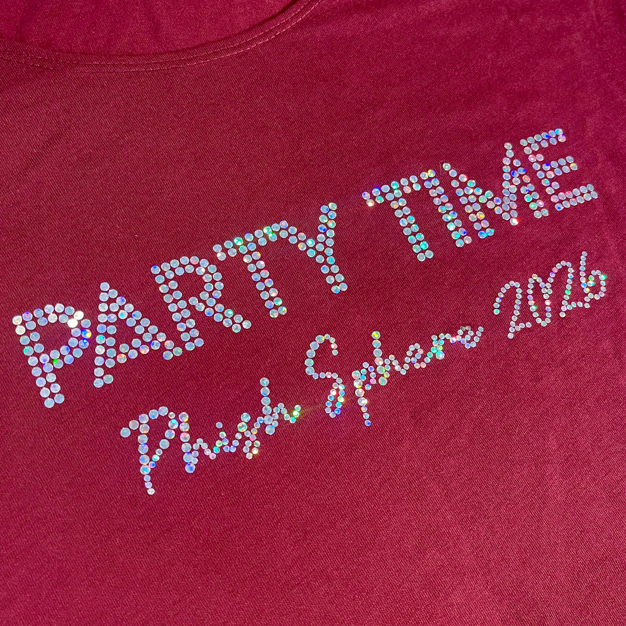 Party Time Sphere Tank Top - Maroon