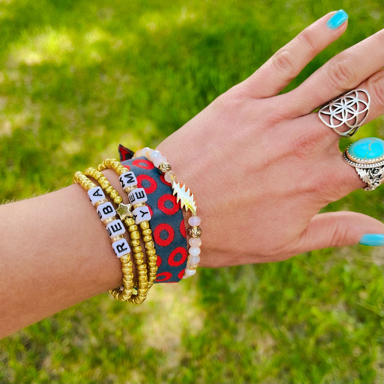Phish Songs Bracelet Sets - Gold