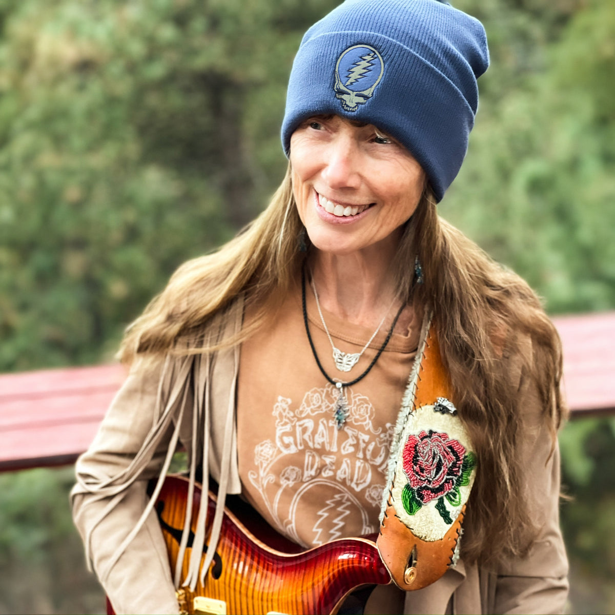 Grateful Dead Steal Your Face Beanie - Cumberland Blue