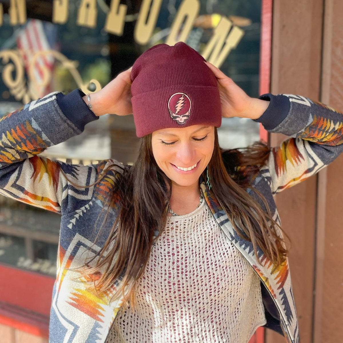 Grateful Dead Steal Your Face Beanie - Red Rocks
