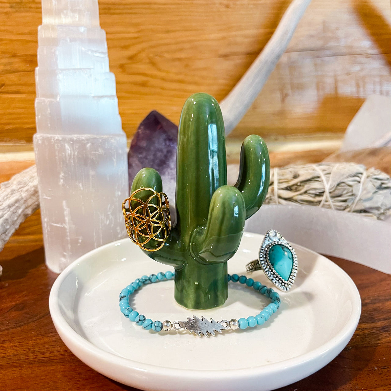 Cactus Jewelry Dish & Ring Holder