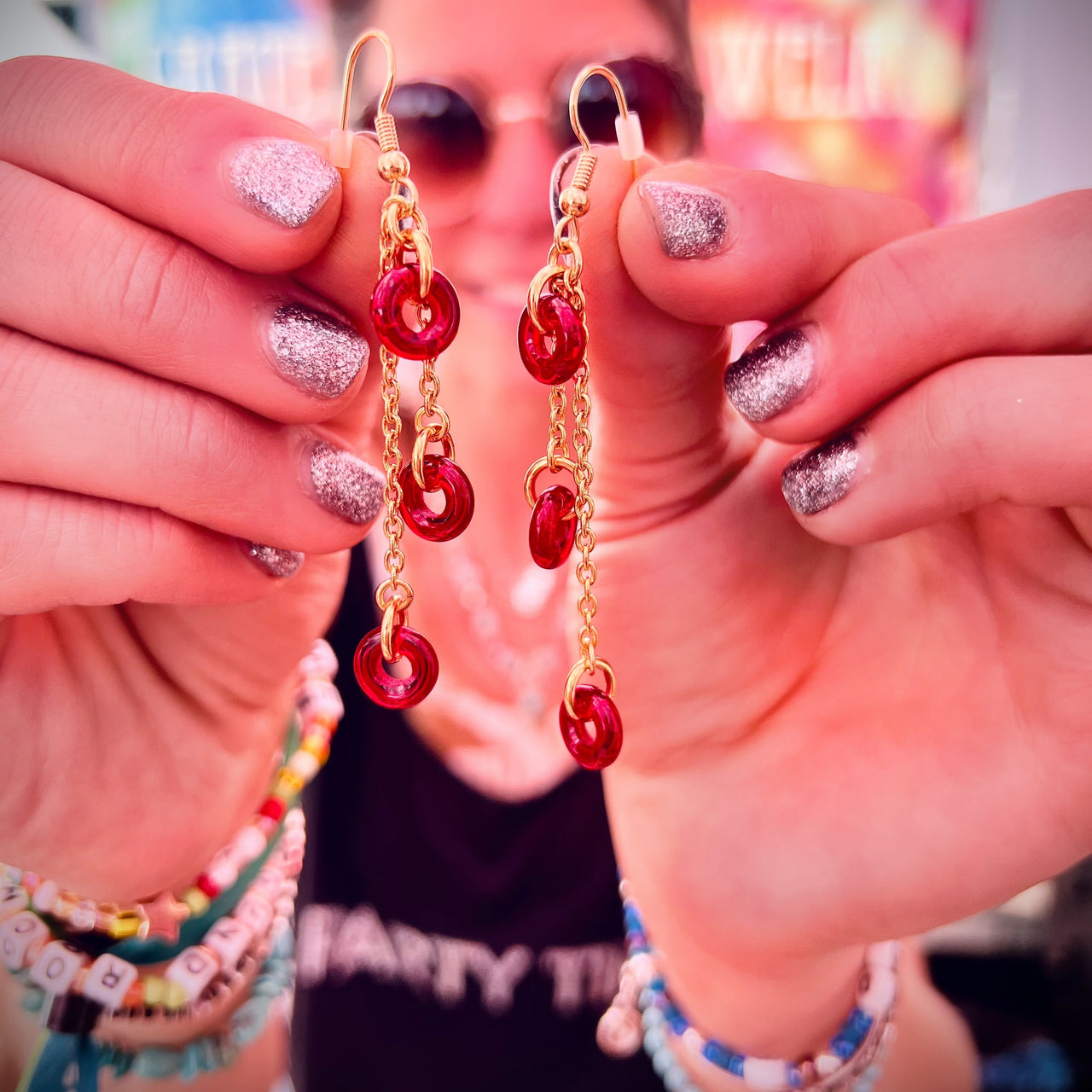 Dangly Donut Earrings