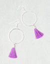 Pop Tassel Earring | Silver / Lilac | Tribe Jewelry by Sarah Lewis