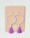 Pop Tassel Earring | Silver / Lilac | Tribe Jewelry by Sarah Lewis