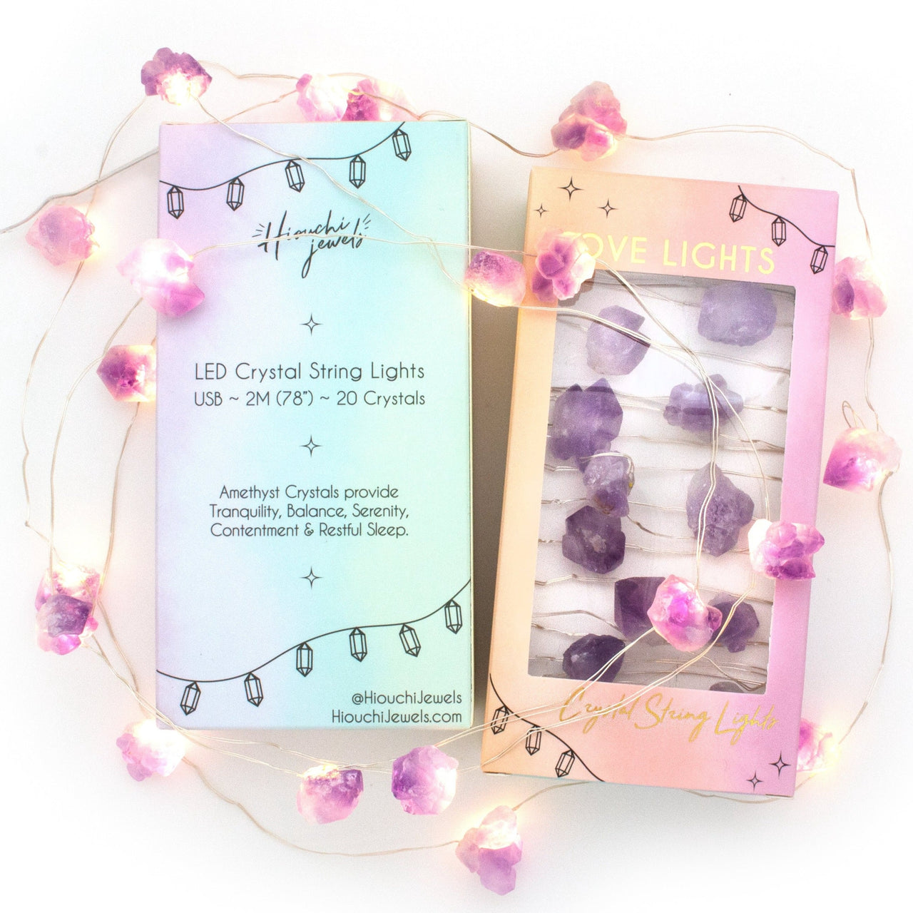 Love Lights ~ Crystal String Lights ~ Amethyst
