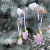 Crystal Holiday Ornament Set | Amethyst