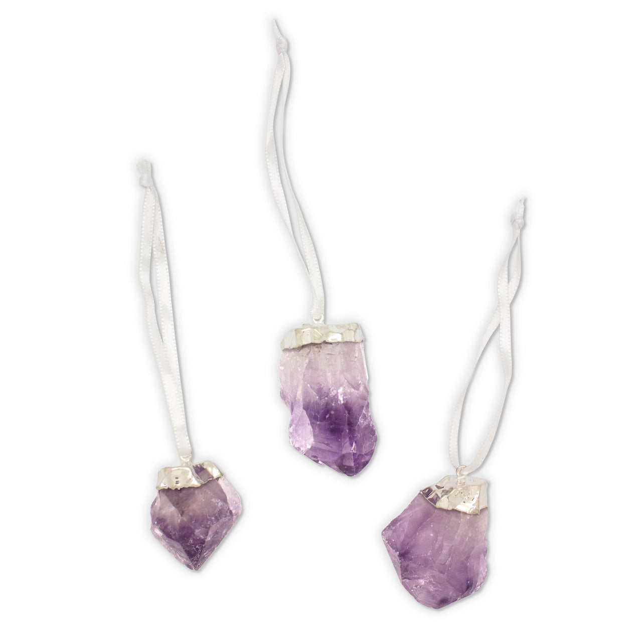 Crystal Holiday Ornament Set | Amethyst