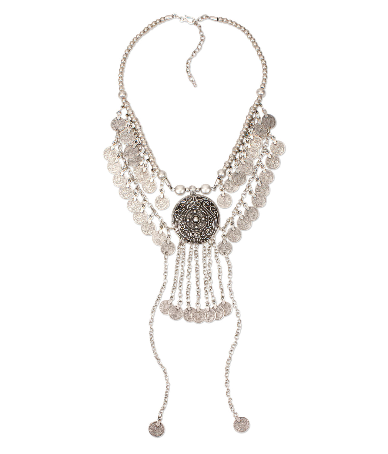 Ayla Coined Statement Necklace | Tribe Gathered Collection | Gypsy Jewelry | Turkey