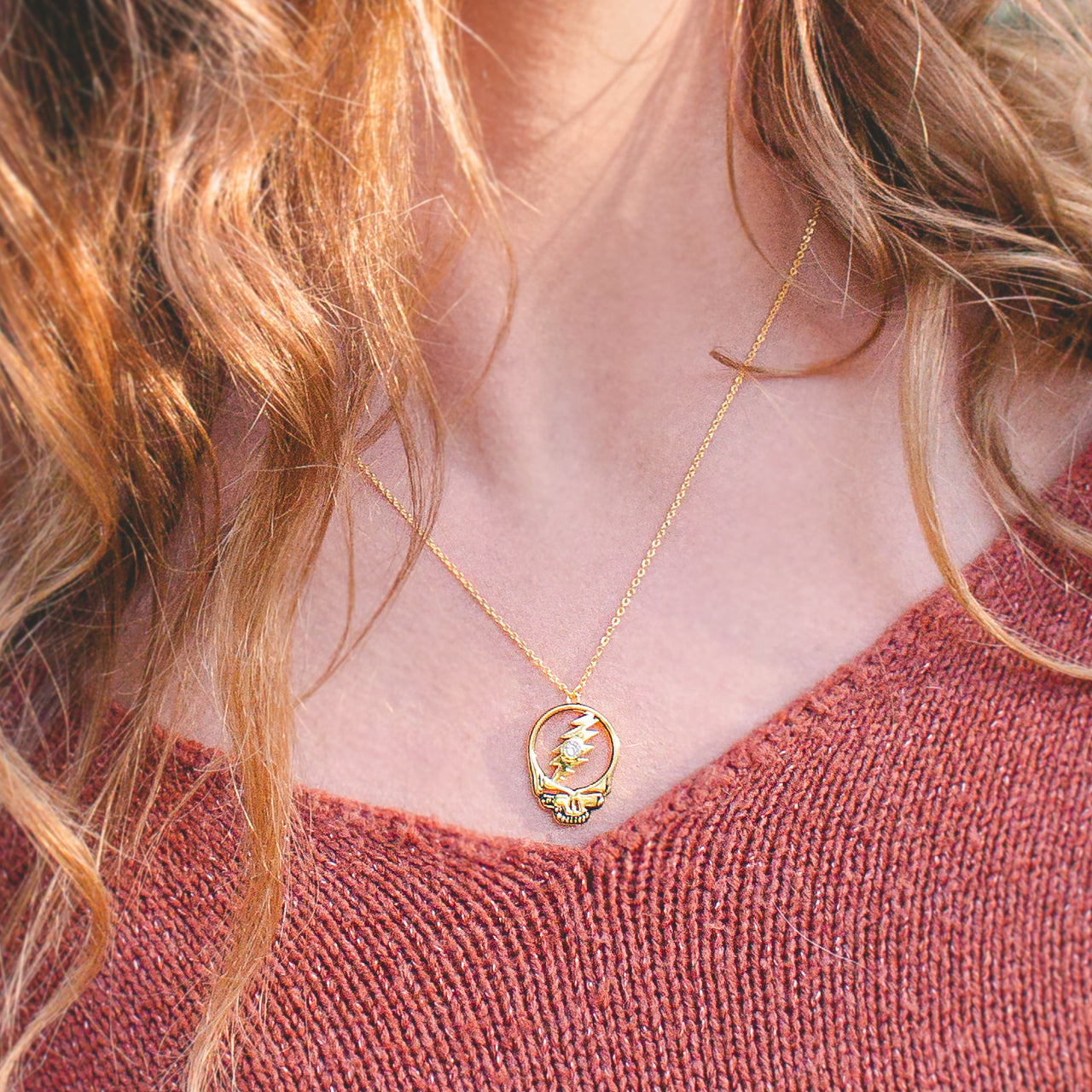Stealie Birthstone Necklace | Gold