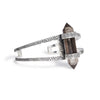 Chevron Crystal Cuff | Silver / Smokey Quartz | TRIBE Jewelry