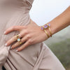 Forest Crystal Cuff | Gold / Amethyst | TRIBE Jewelry