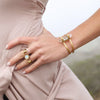 Forest Crystal Cuff | Gold / Quartz | TRIBE Jewelry