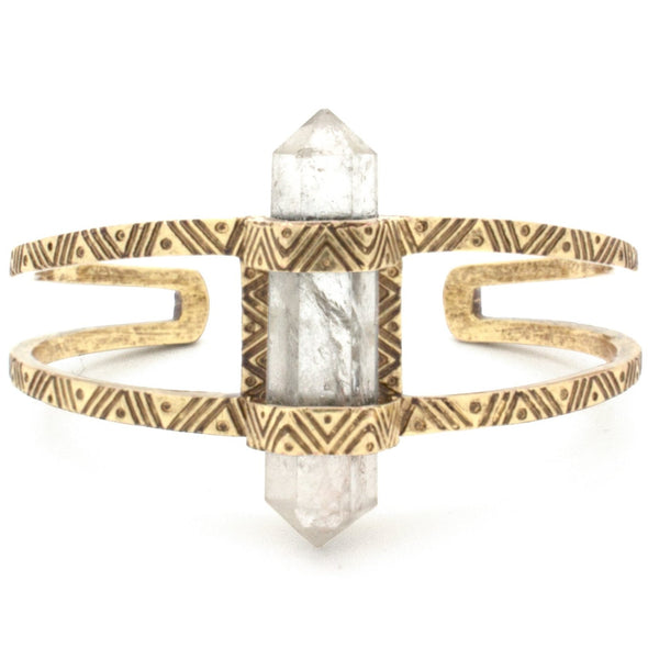 Crystal Cuff Bracelet | Gold