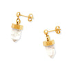 Crystal Post Earrings | Gold