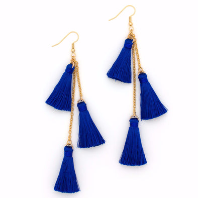 Fiesta Earring | Gold / Blue Lapis | TRIBE Jewelry by Sarah Lewis