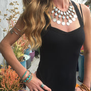 Kuchi Coined Bib Necklace | White Jade | TRIBE Jewelry | Gathered Collection