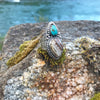 Turquoise & Agate Teardrops Ring