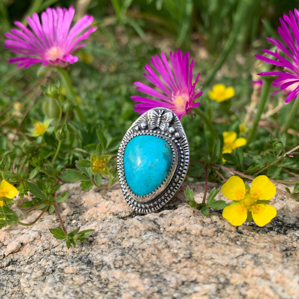 Turquoise Butterfly Ring ~ 2