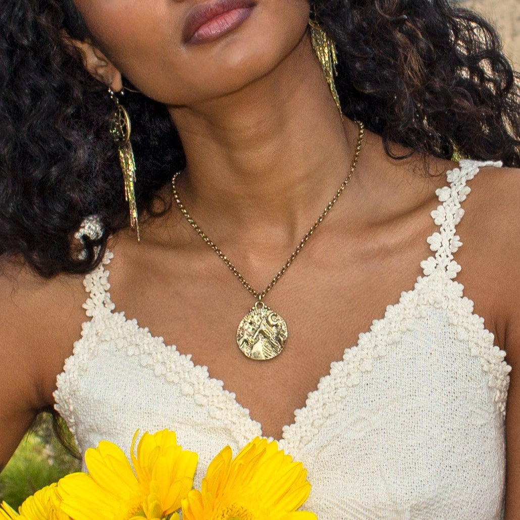 Mountains of the Moon Necklace | Gold