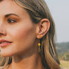 Scarlet Fire Stud Earrings | Gold