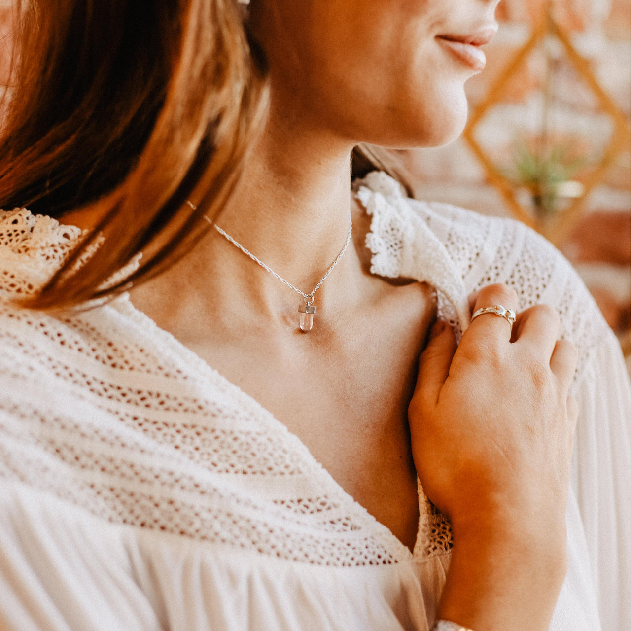 CRYSTAL CHOKER | SILVER