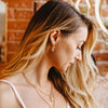 Crystal Post Earrings | Gold