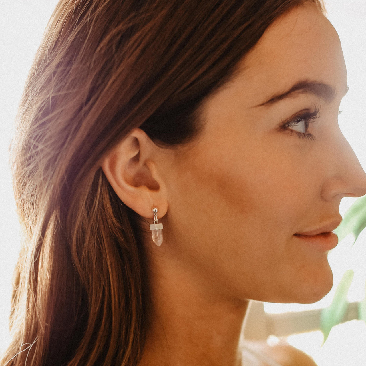 Crystal Post Earrings | Silver
