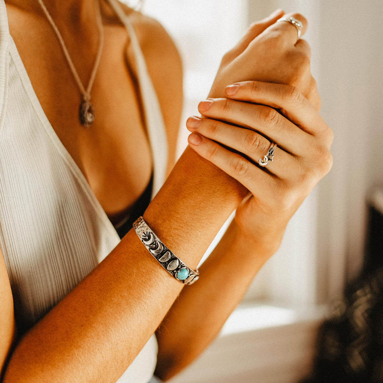 Moon Stacking Ring | Silver