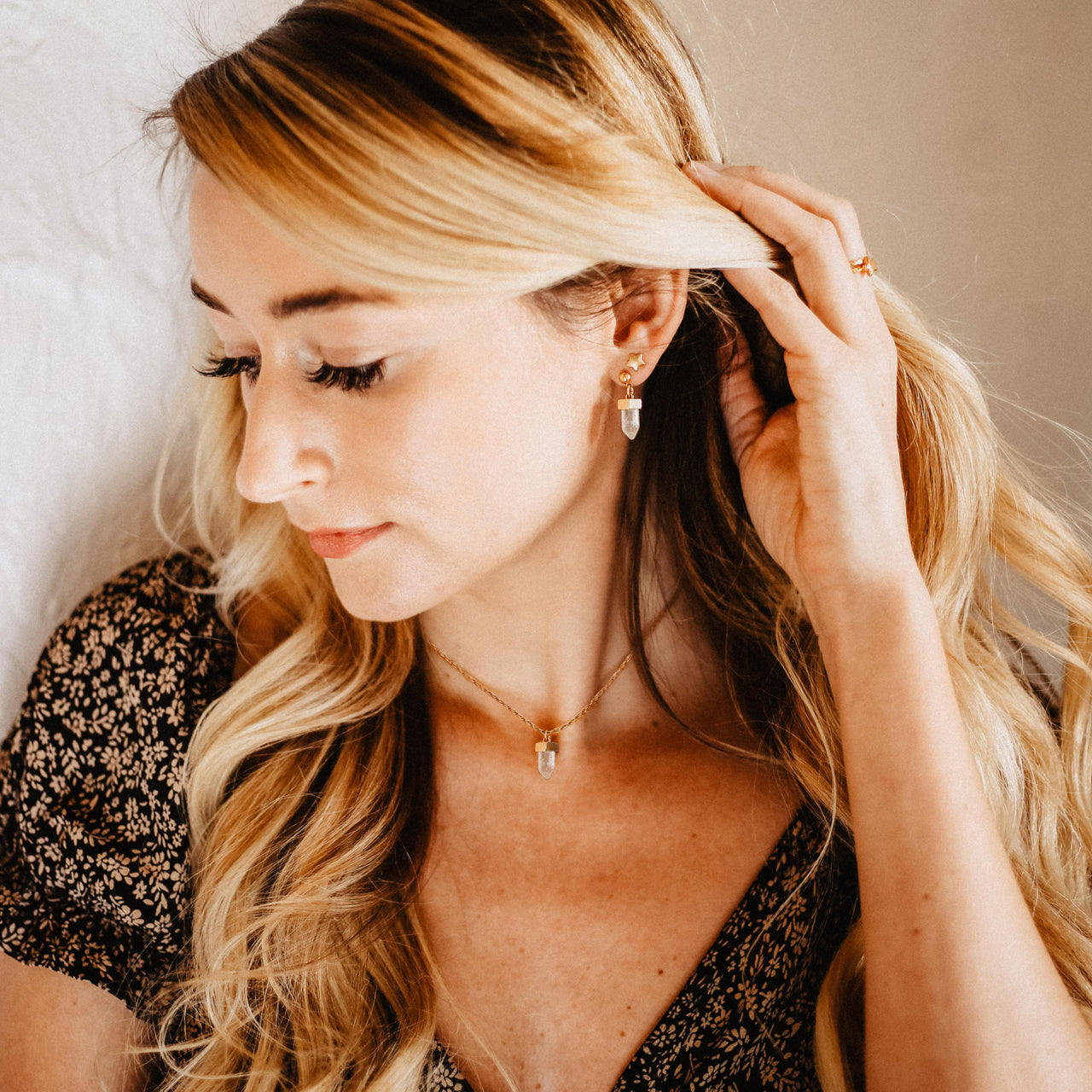 CRYSTAL CHOKER | GOLD