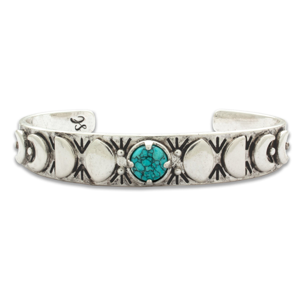 Moon Phases Cuff Bracelet | Turquoise