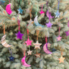 Moon & Stars Agate Holiday Ornaments
