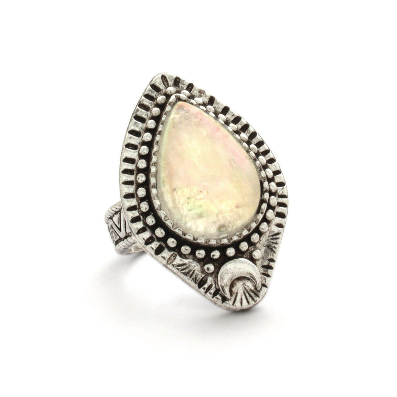 Moonlight Ring | Rainbow Quartz Crystal