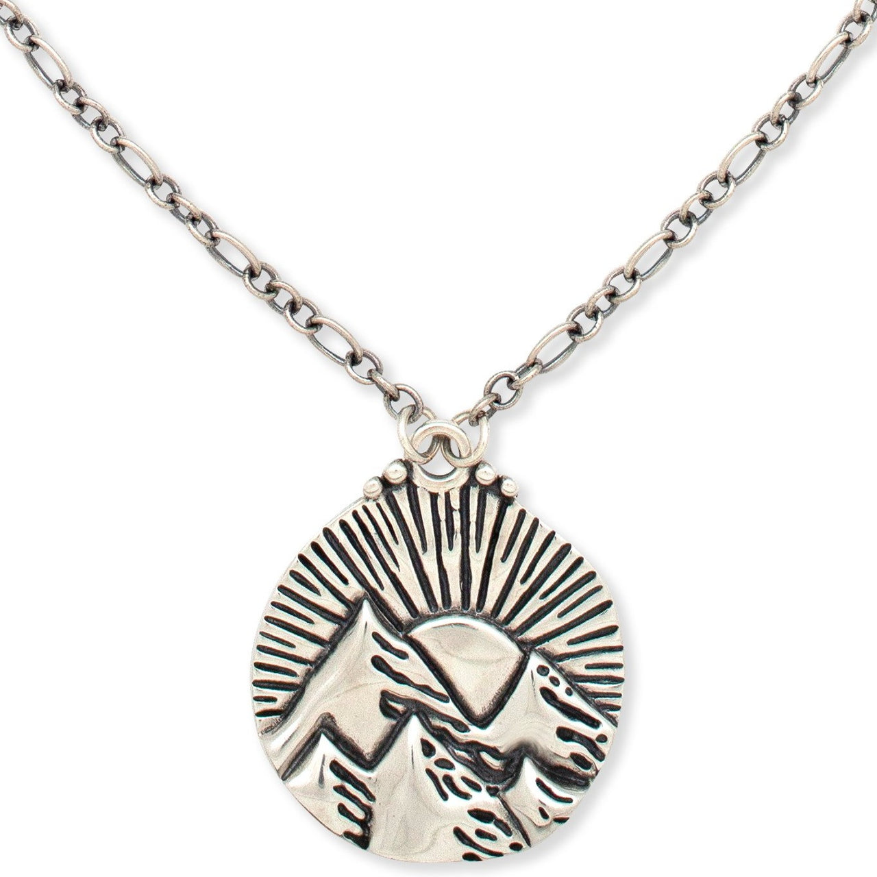 Mountains of the Sun Necklace | Silver