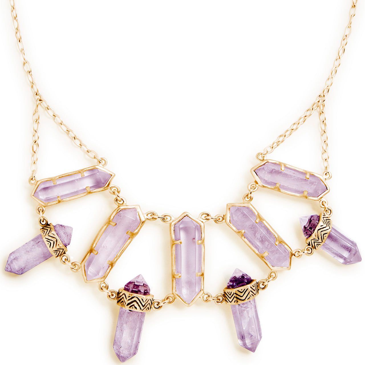 Northstar Crystal Necklace | Gold