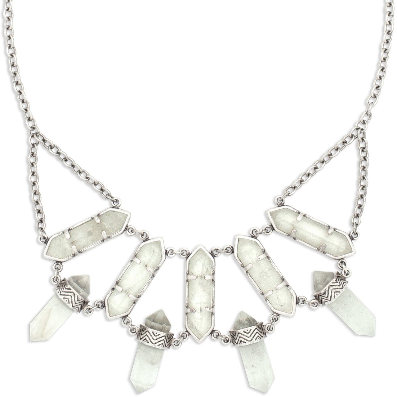 Northstar Crystal Necklace | Silver