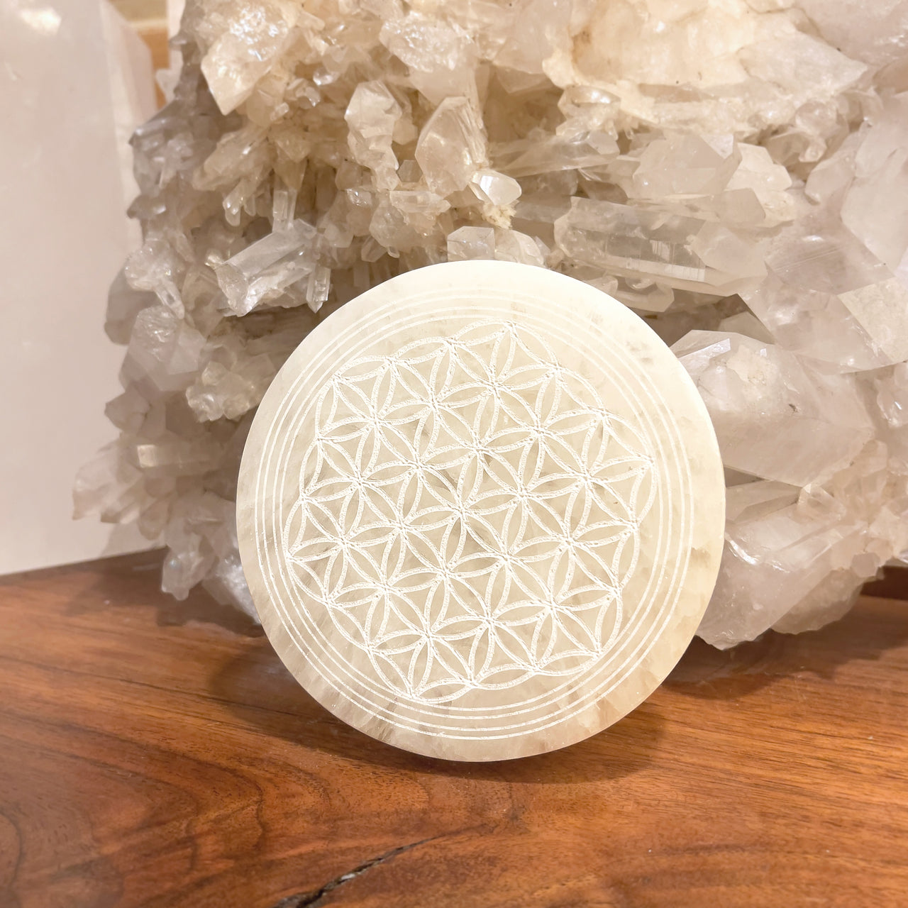 FLOWER OF LIFE CRYSTAL PLATE