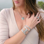 Stacking Cuff | Silver / Ivy | TRIBE Jewelry