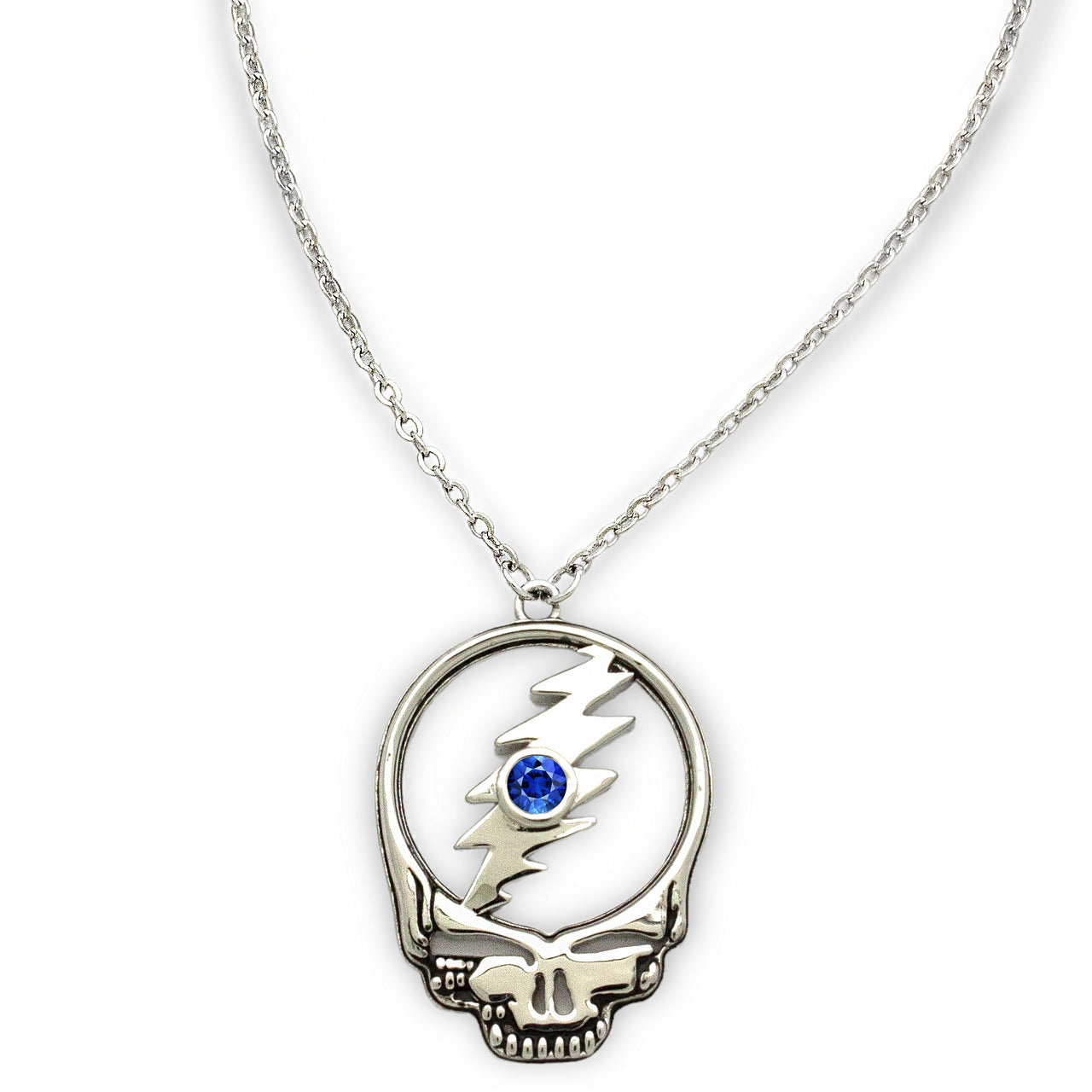 Stealie Birthstone Necklace | Silver