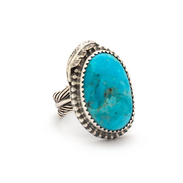 Turquoise Feather Ring Series 1
