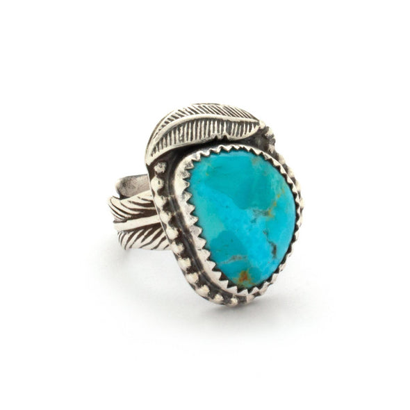 Turquoise Feather Ring Series 2